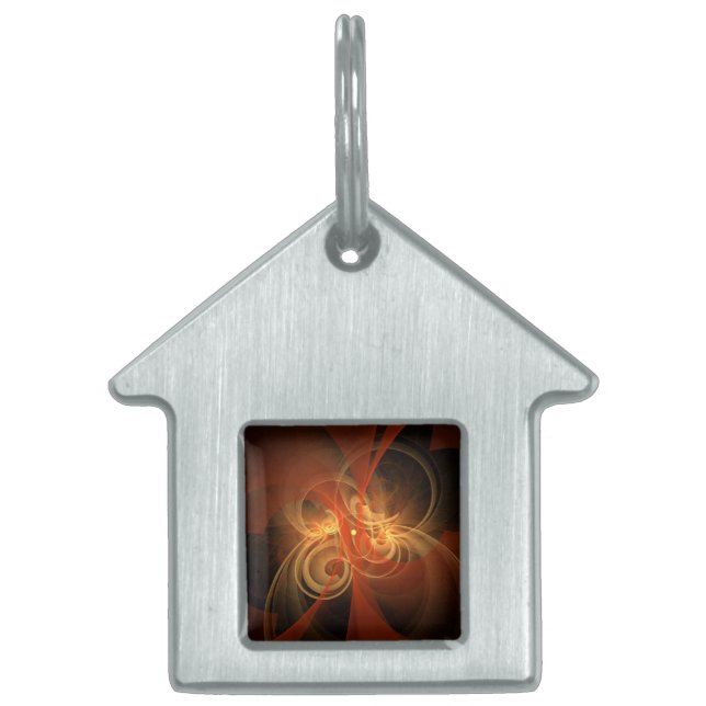 God morgon Magic Abstrakt Art House Namnbricka Husdjur (Framsidan)