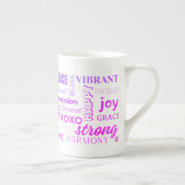 God morgon Mantra I är inspirationerande Ord Benporslin Mugg