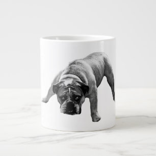 God morgon med en vaksam bulldog jumbo mugg