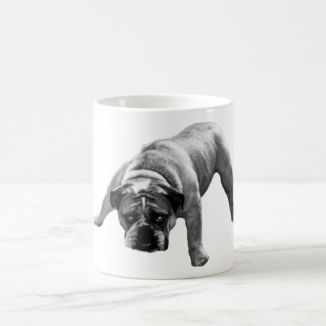 God morgon med en vaksam bulldog kaffemugg (Center)