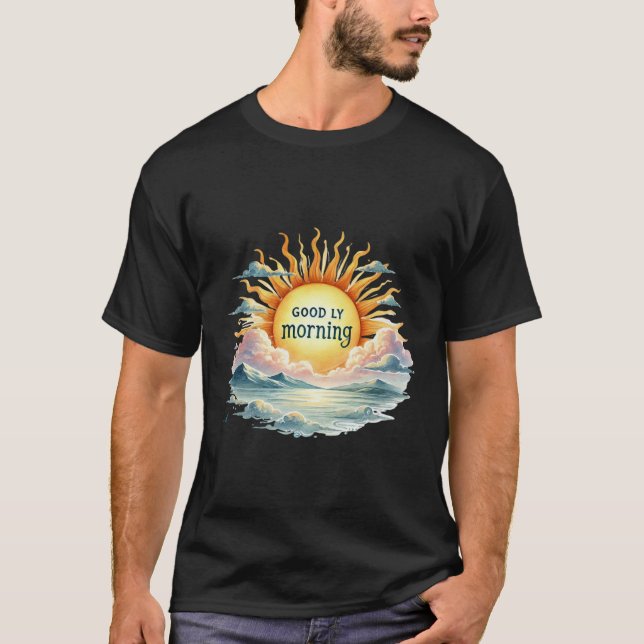 God morgon med sol t shirt (Framsida)