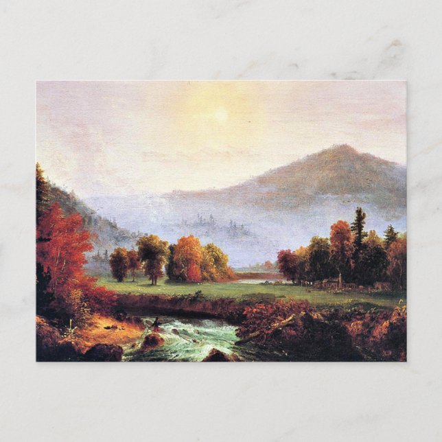 God morgon Mist Stigning i New Hampshire Vykort (Framsida)