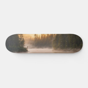 God morgon Mist vid floden i Gräs Mini Skateboard Bräda 18,5 Cm