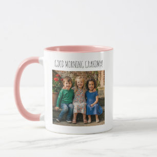 God Morgon Mormor Foto Anpassad Bildmeddelande Mugg