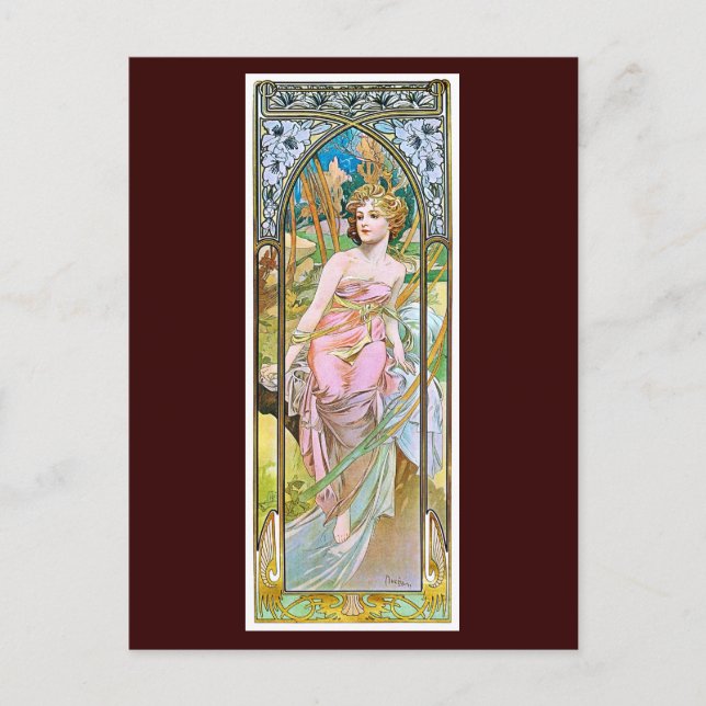 God morgon, Mucha Vykort (Framsida)