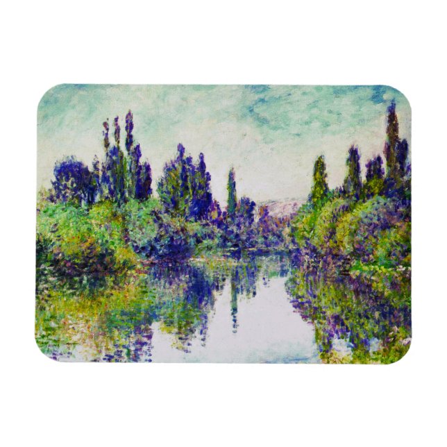God morgon, nära Vetheuil Claude Monet Magnet (Horisontell)