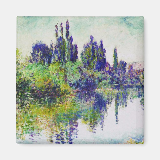 God morgon, nära Vetheuil Claude Monet Magnet (Framsidan)