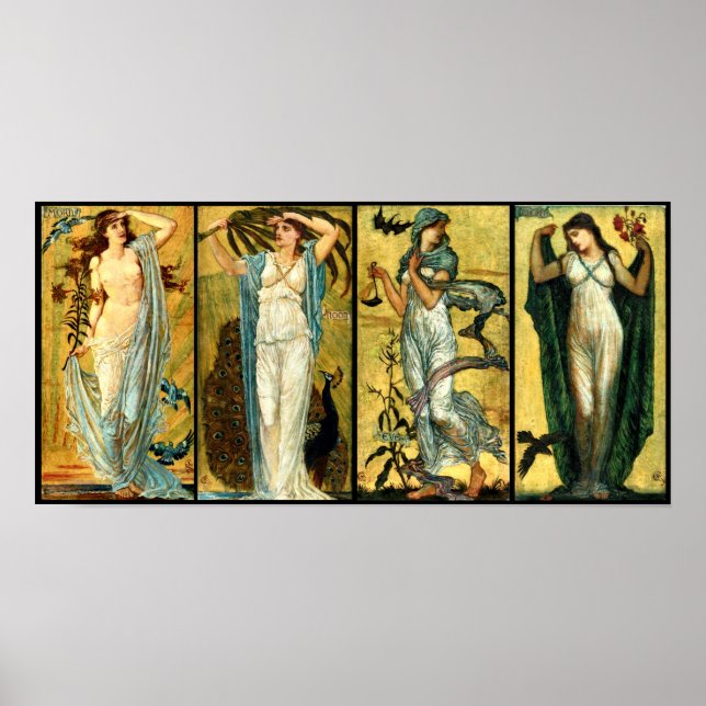 God morgon, Noon, God kväll, Walter Crane 1891 Poster (Framsidan)