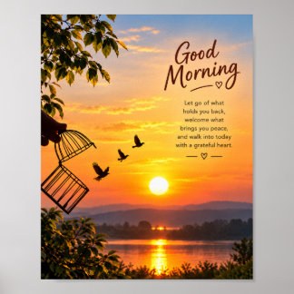 God Morgon – Omfamna Fred & Släpp Tag Poster