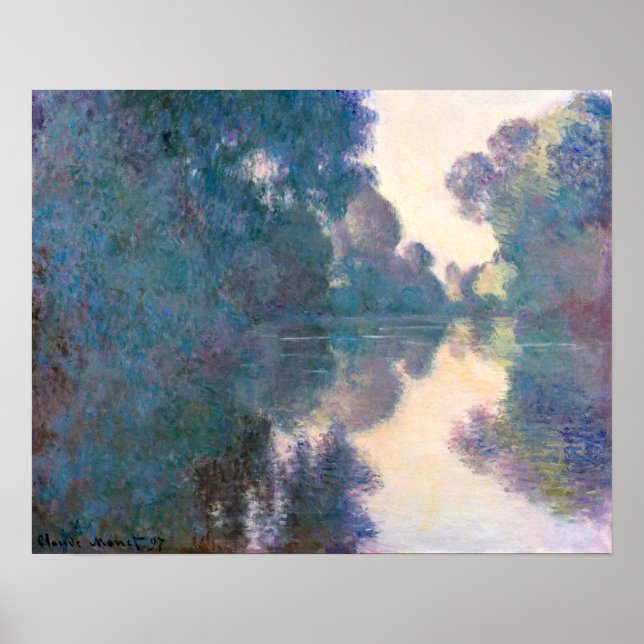 God morgon på Seine nära Giverny (1897) Poster (Framsidan)