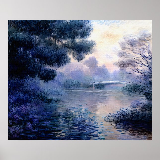 God morgon på Seine nära Giverny Poster (Framsidan)