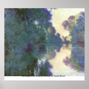 God morgon på Seine på Giverny av Claude Monet Poster
