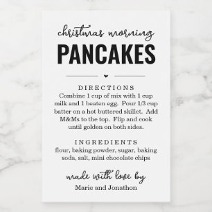 God morgon Pancake Mix i Burk-presentetiketten Mat Etikett