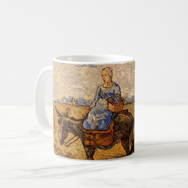 God morgon, Peasant Couple av Vincent van Gogh Kaffemugg (Framsida vänster)