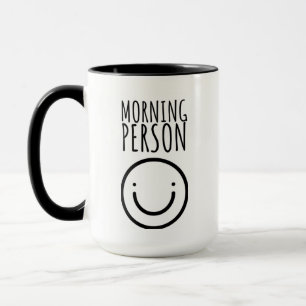 God morgon Person Lycklig Ansikte Mugg
