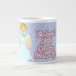 God morgon Plocka mig upp Sassy Retro Housefru Jumbo Mugg