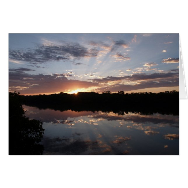 God morgon Rays Hälsningskort (Framsidan Horizontal)