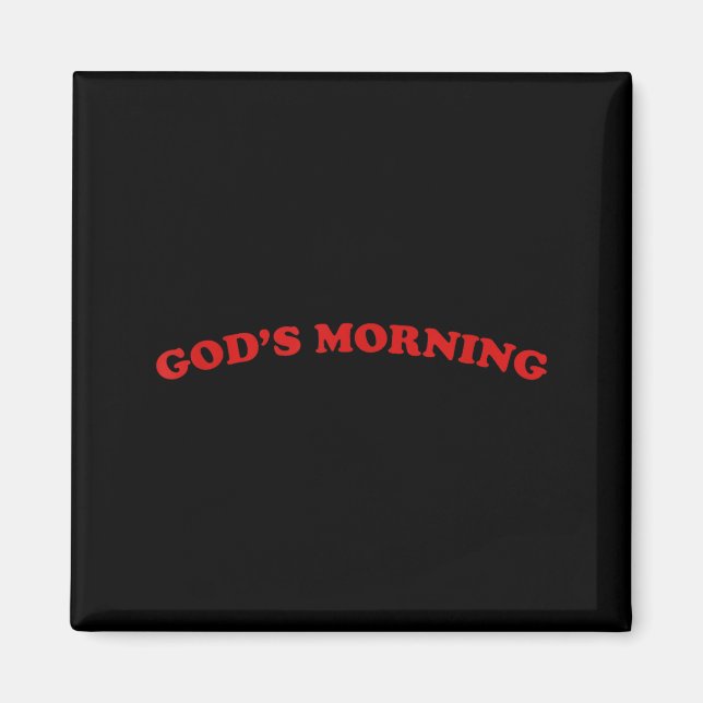 God morgon religiös gud  magnet (Framsidan)