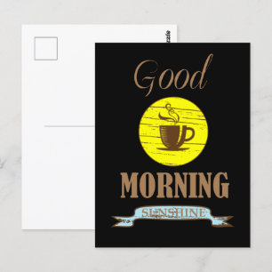 God morgon roliga citat för kaffedrickare vykort