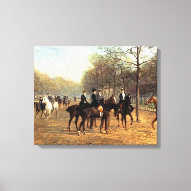 God morgon, Rotten Row, Hyde Park, 1894 (olja) Canvastryck (Framsida)
