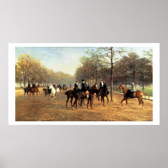 God morgon, Rotten Row, Hyde Park, 1894 (olja) Poster (Framsidan)