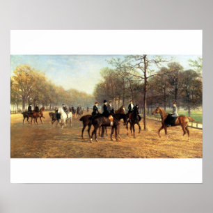 God morgon, Rotten Row, Hyde Park, 1894 (olja) Poster