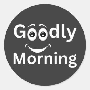 God morgon runt klistermärke
