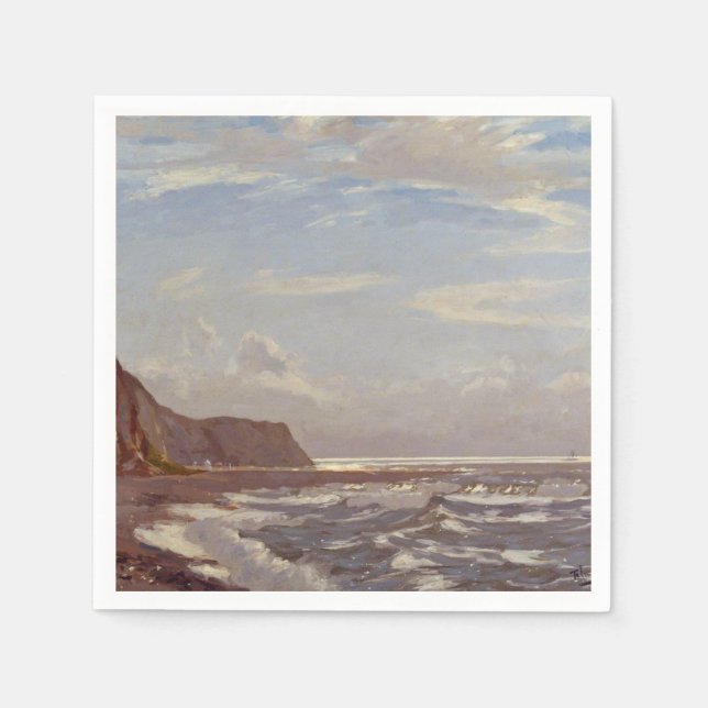 God morgon Seashore på Isle of Wight Pappersservett (Framsidan)