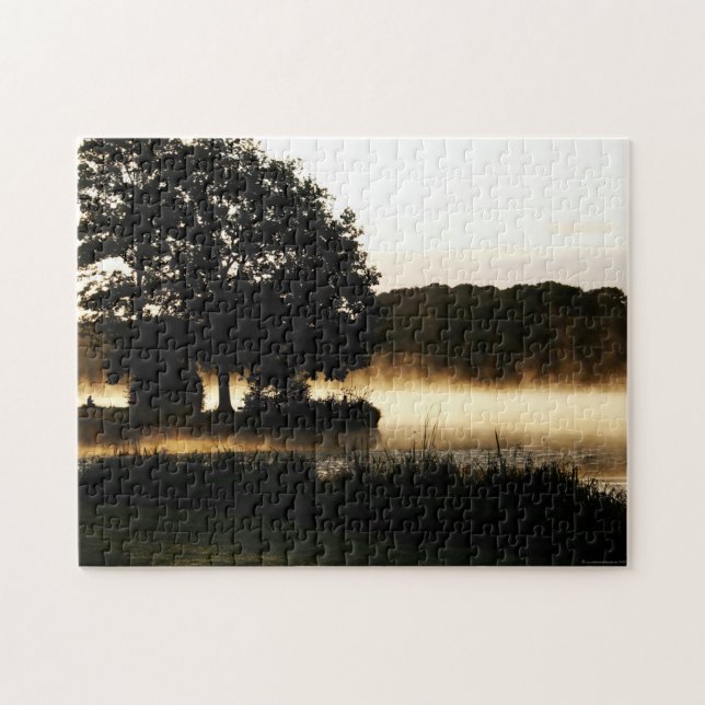 God morgon Sjö Scene 11x14 252pc jpcna Pussel (Horisontell)