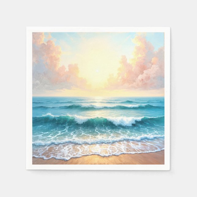 God morgon, Sjölandskap Pappersservett (Framsidan)