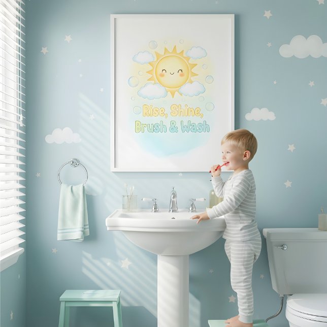 God Morgon Solsken Barn Badrum Väggkonst (Skapare uppladdad)