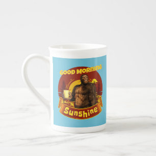 God Morgon Solsken Bigfoot Kaffe Humor Konst Benporslin Mugg