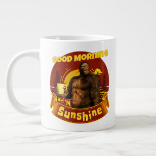 God Morgon Solsken Bigfoot Kaffe Humor Konst Jumbo Mugg