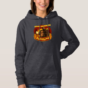 God Morgon Solsken Bigfoot Kaffe Humor Konst T Shirt