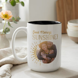God morgon solsken foto Två-Tonad mugg