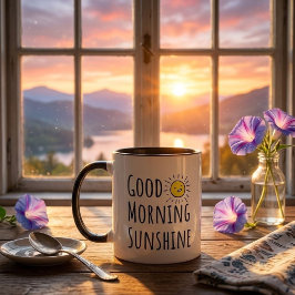 God Morgon Solsken – Glad Sol Citat Design Mugg