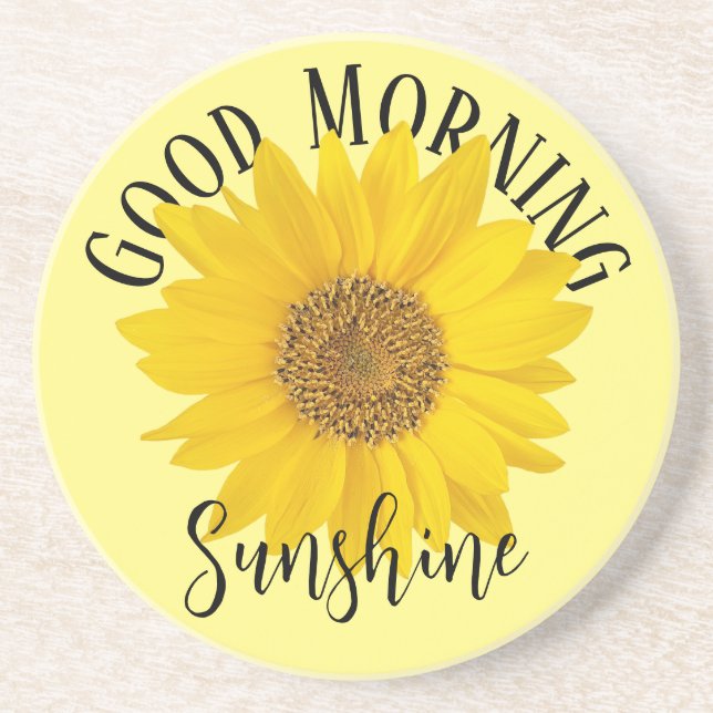 God Morgon Solsken Gul Solros Underlägg (Framsidan)