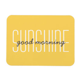 God morgon solsken gul typografi sol citat magnet