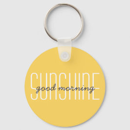 God Morgon Solsken Modern Typografi Citat Nyckelring