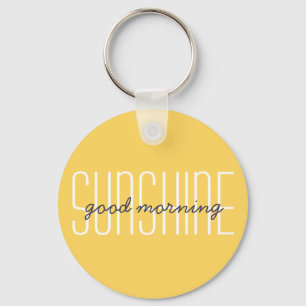 God Morgon Solsken Modern Typografi Citat Nyckelring