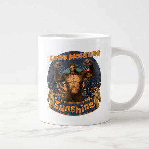 God Morgon Solsken Rolig Bigfoot Jumbo Mugg