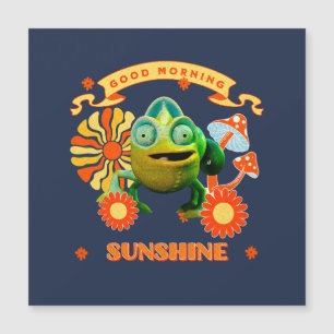 God Morgon Solsken Rolig Kameleont