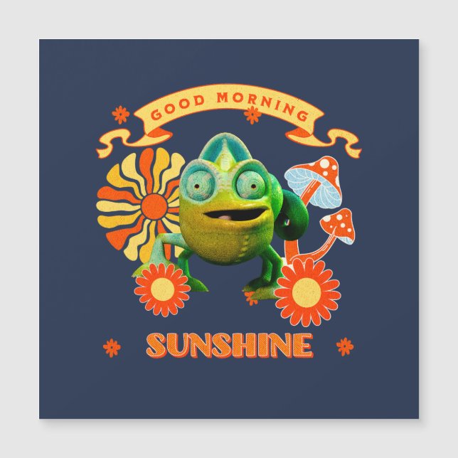 God Morgon Solsken Rolig Kameleont (Framsida)