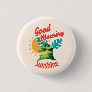 God Morgon Solsken Rolig Kameleont Knapp