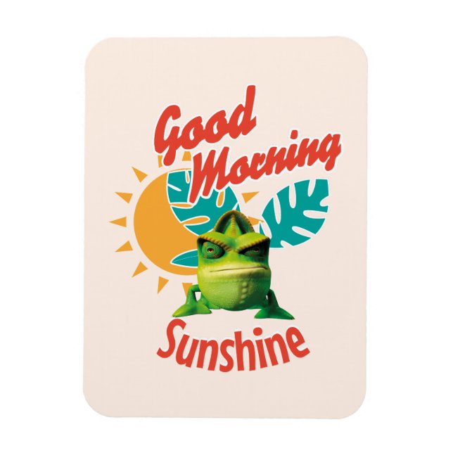 God Morgon Solsken Rolig Kameleont Magnet (Vertikal)