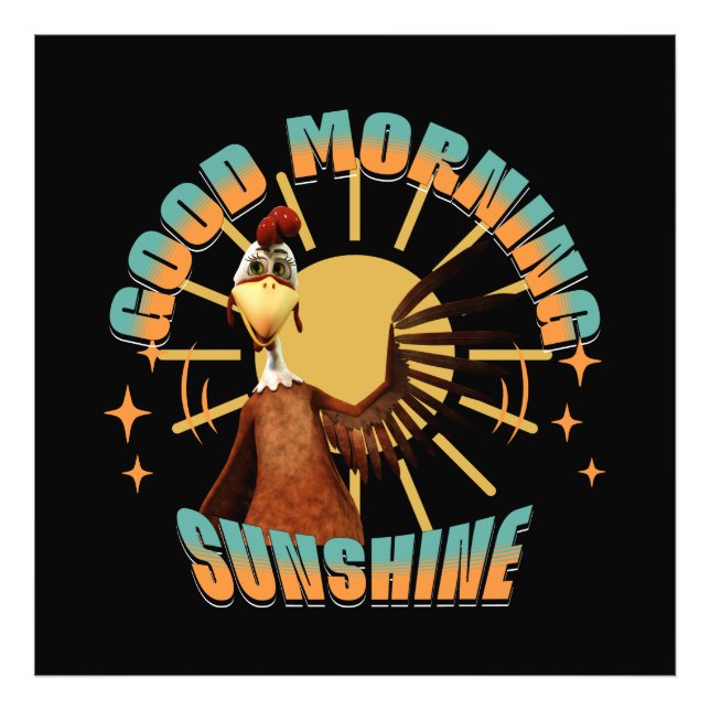 God Morgon Solsken Rolig Tupp Fototryck (Framsidan)