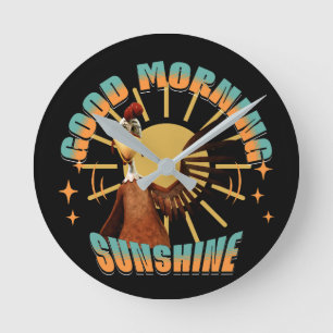 God Morgon Solsken Rolig Tupp Rund Klocka