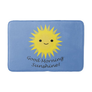 God morgon solsken Söt Kawaii Sol Badrumsmatta