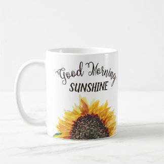 God Morgon Solsken Vacker Solros Kaffemugg