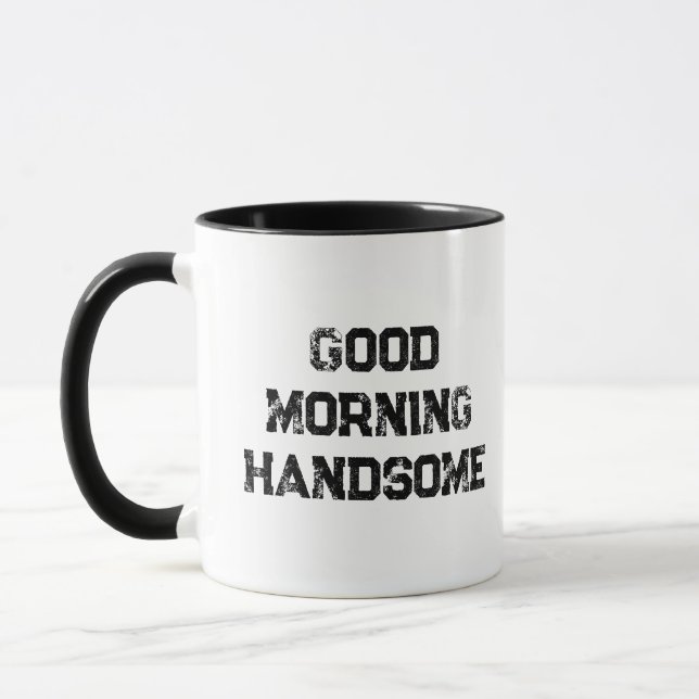 'God Morgon Stilig' Charmig Typografipresent  Mugg (Vänster)
